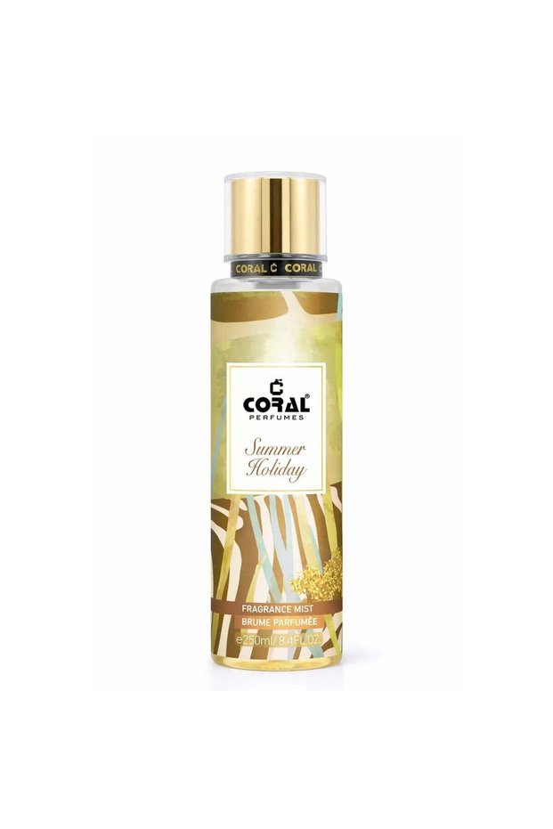 Coral Summer Holiday Fragrance Mist For Men & Women - 250ML | Refreshing & Tropical Body Mist | Long-Lasting Scent with Citrus, Coconut & Sandalwood