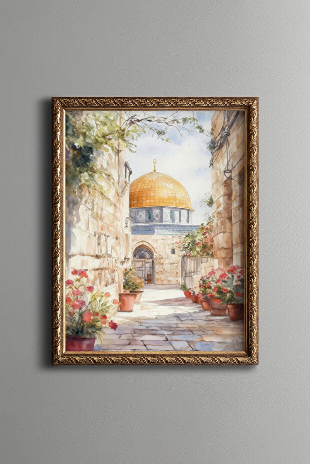 أزقة القدس - إطار بتصميم عتيق - موديل نحيف