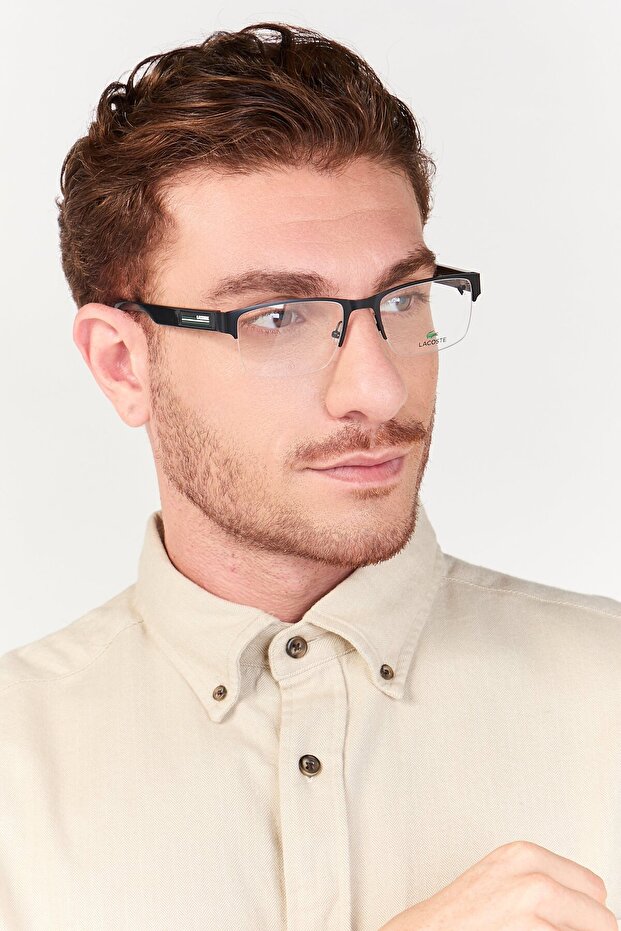 Men L2299 Rectangular Eyeglasses, Black - 2