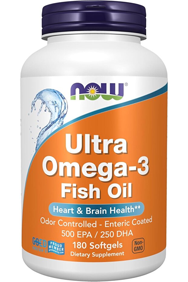 Supplements, Ultra Omega-3 Molecularly Distilled and Enteric Coated, 180 Softgels