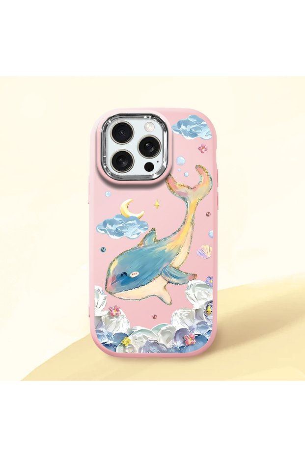 Pink Silicone Case Compatible with iPhone 15 Pro Max with Shock-Absorbing Camera Protections