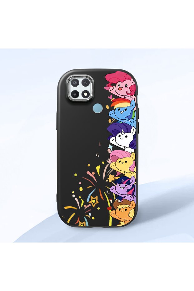 Oppo A15/A15S Compatible Black Silicone Case with Shock-Absorbing Camera Protections