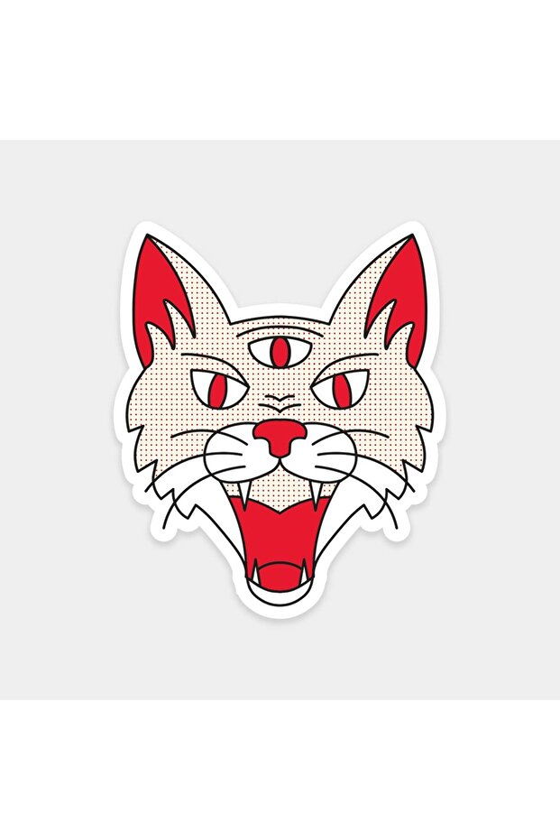 Three-Eyed Cat Sticker
