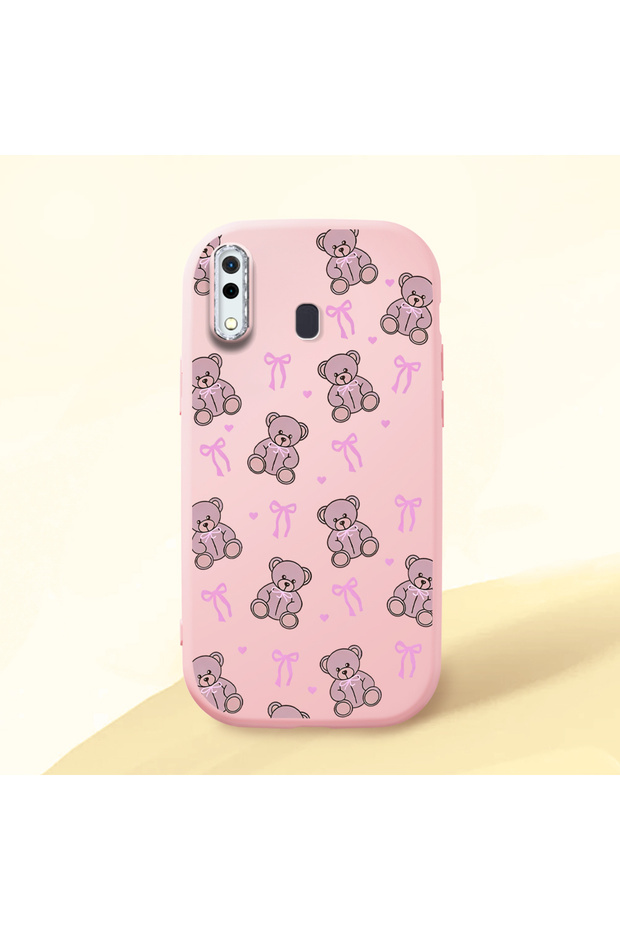 Pink Silicone Case with Shock-Absorbing Camera Protection Compatible with Samsung Galaxy A30