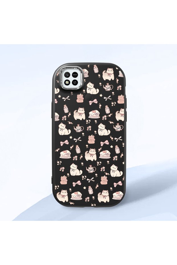 Redmi 9C/10A Compatible Black Silicone Case with Shock-Absorbing Camera Protections
