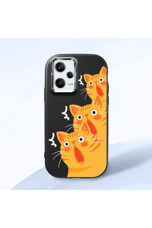Redmi Note 12 Pro 5g Compatible Black Silicone Case with Shock-Absorbing Camera Protections
