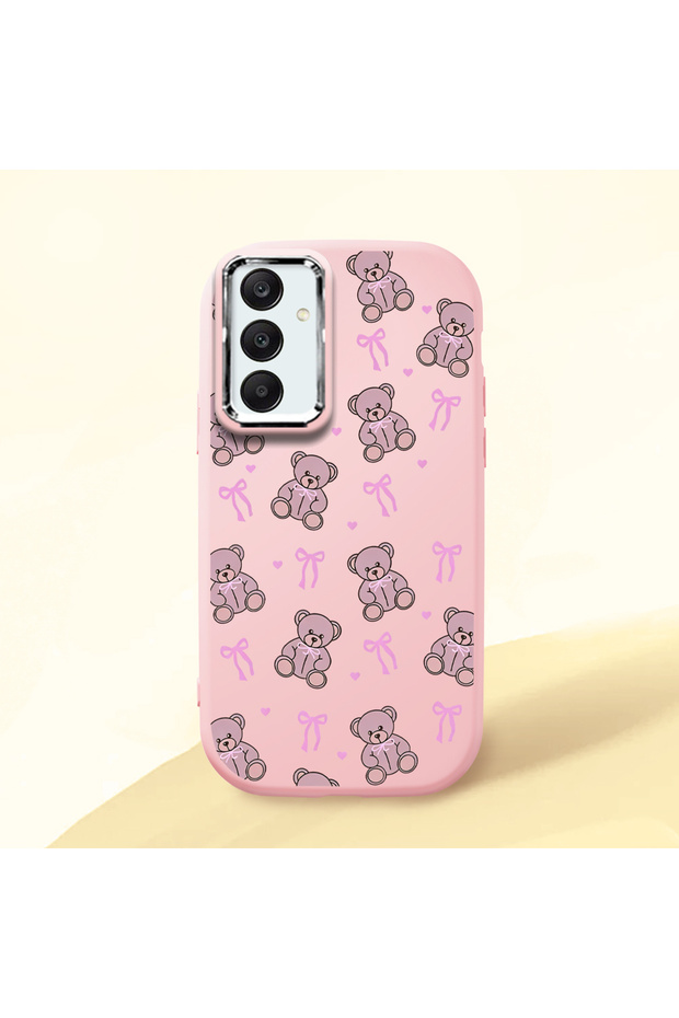 Pink Silicone Case with Shock-Absorbing Camera Protection Compatible with Samsung Galaxy A25