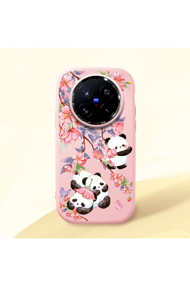 Vivo X200 Pro Compatible Shock-Absorbing Camera Protected Pink Silicone Case
