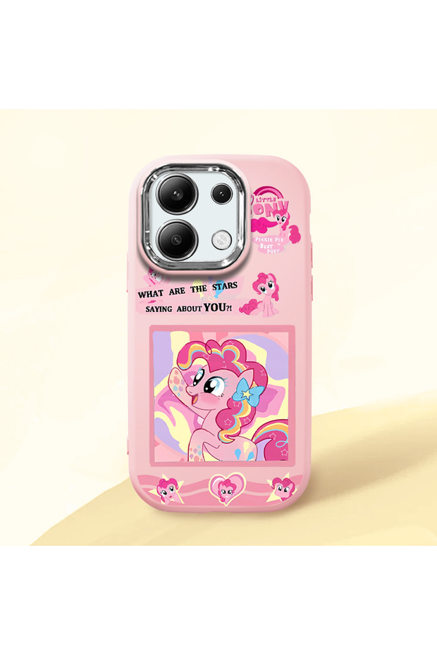 Redmi Note 13 4g Compatible Shock-Absorbing Camera Protected Pink Silicone Case