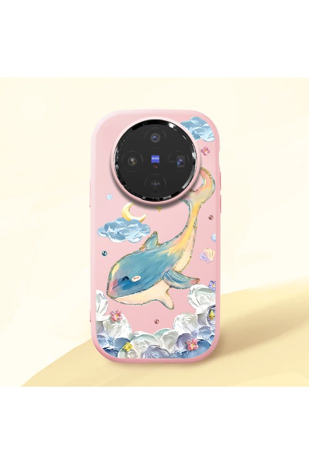Vivo X300 Compatible Shock-Absorbing Camera Protected Pink Silicone Case