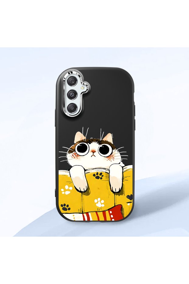 Samsung Galaxy M34 Compatible Black Silicone Case with Shock-Absorbing Camera Protections