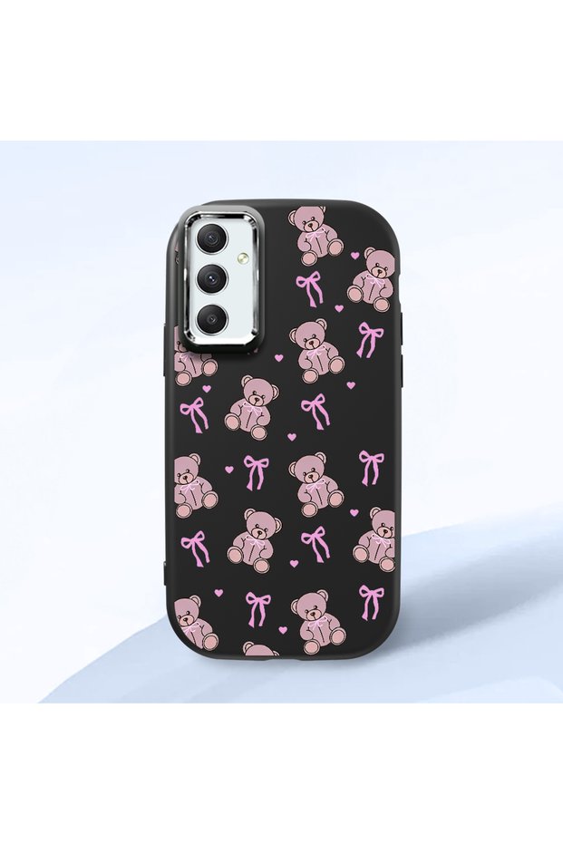 Samsung Galaxy A34 Compatible Black Silicone Case with Shock-Absorbing Camera Protections