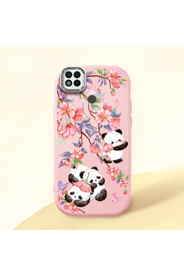 Poco C31 Compatible Shock-Absorbing Camera Protected Pink Silicone Case