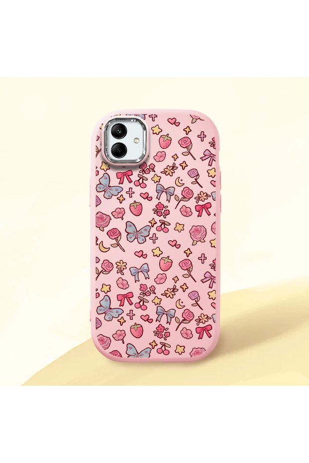 Pink Silicone Case with Shock-Absorbing Camera Protection Compatible with Samsung Galaxy M13 5G/A04