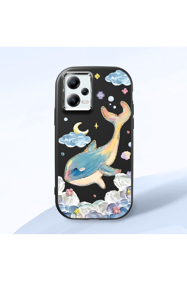 Redmi Note 12 5g Compatible Black Silicone Case with Shock-Absorbing Camera Protections