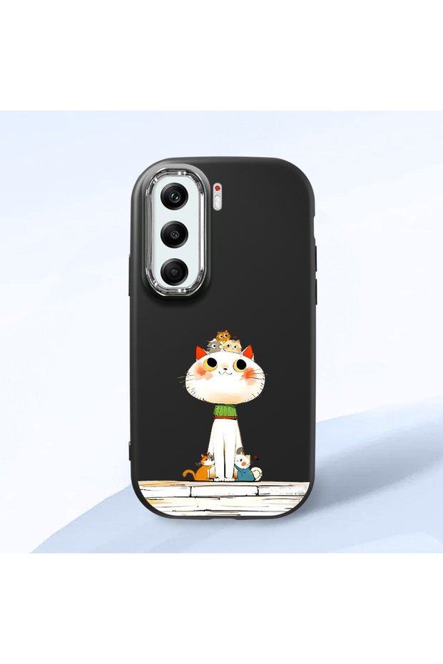 Tecno Camon 40 Pro 5g(Cm7) Compatible Shock-Absorbing Camera Protected Black Silicone Case