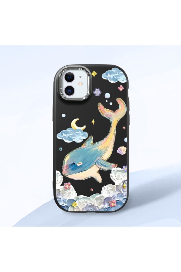 Black Silicone Case with Shock-Absorbing Camera Protections Compatible with iPhone 11