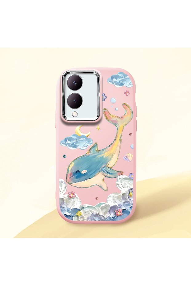 Vivo Y28 4g Compatible Shock-Absorbing Camera Protected Pink Silicone Case