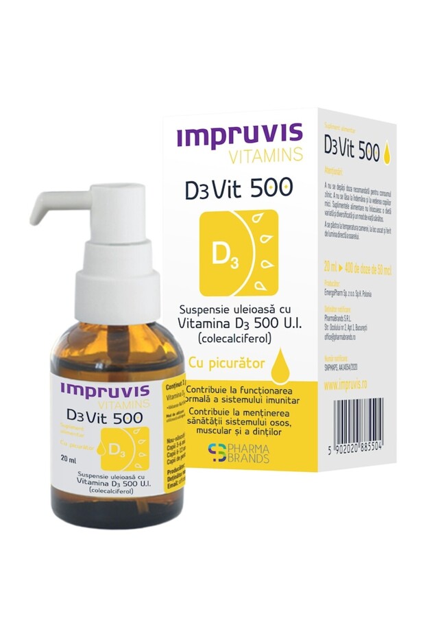 Vitamins D3Vit 500 Drops, 20 ml