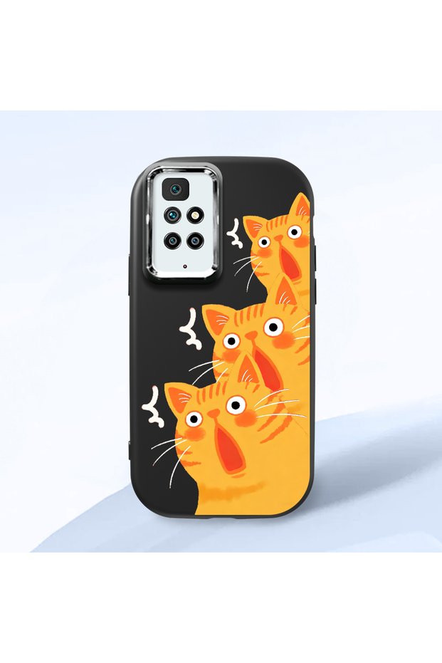 Redmi 10 4g Compatible Black Silicone Case with Shock-Absorbing Camera Protections