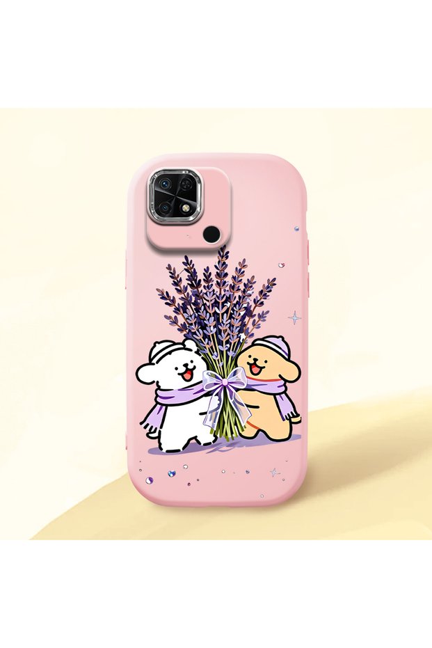 Redmi 10C Compatible Shock-Absorbing Camera Protected Pink Silicone Case