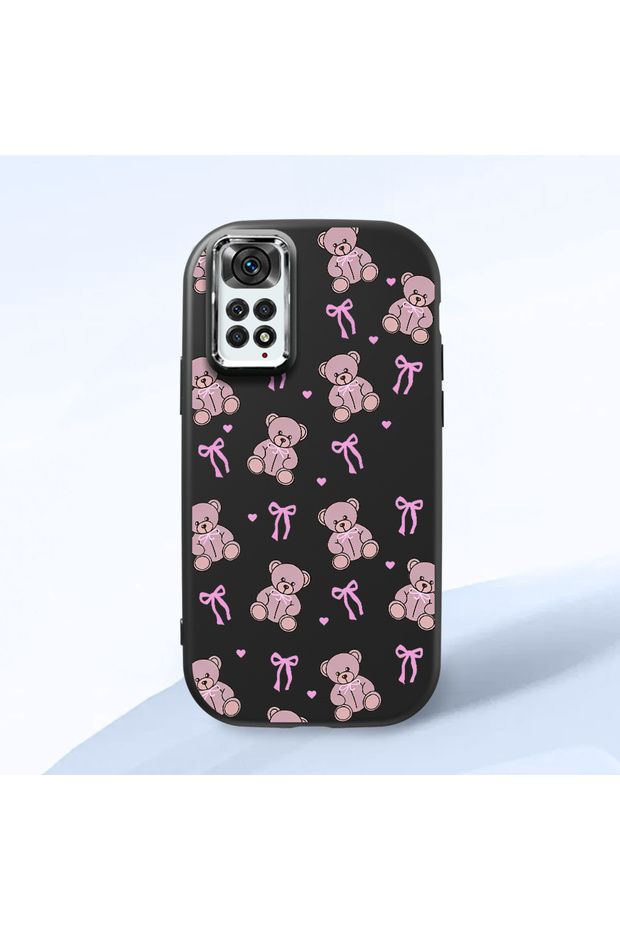 Redmi Note 11/Note 11S Compatible Black Silicone Case with Shock-Absorbing Camera Protections