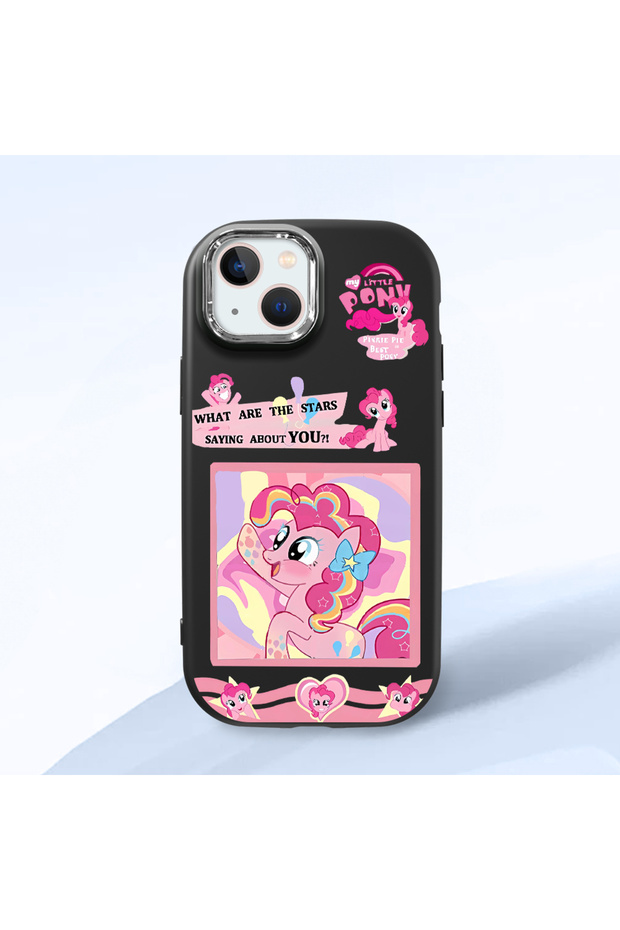 Black Silicone Case Compatible with iPhone 14 Plus/15 Plus with Shock-Absorbing Camera Protections