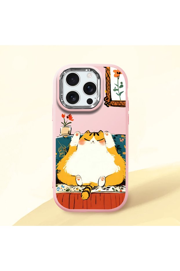 Pink Silicone Case Compatible with iPhone 16 Pro Max with Shock-Absorbing Camera Protections