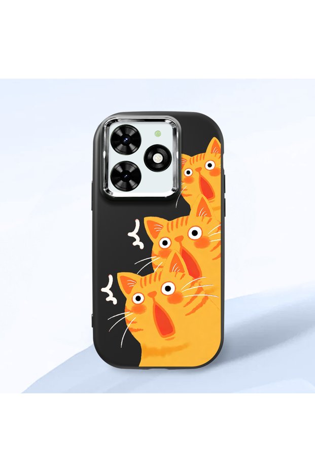 Tecno Spark 20/20C Compatible Shock-Absorbing Camera Protected Black Silicone Case