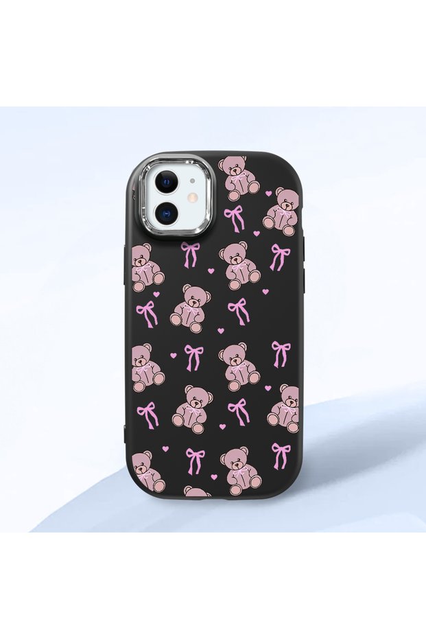 Black Silicone Case Compatible with iPhone 12 Mini with Shock-Absorbing Camera Protections