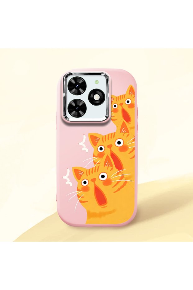 Pink Silicone Case with Shock-Absorbing Camera Protection Compatible with Infinix Smart 8/8 Pro