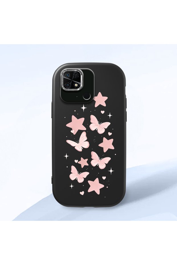 Redmi 10C Compatible Black Silicone Case with Shock-Absorbing Camera Protections