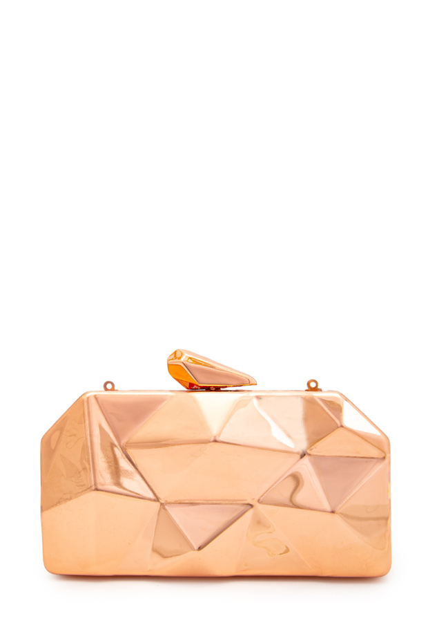 Pyramid Model Clutch Women's Evening Dress Bag Belize Platinum