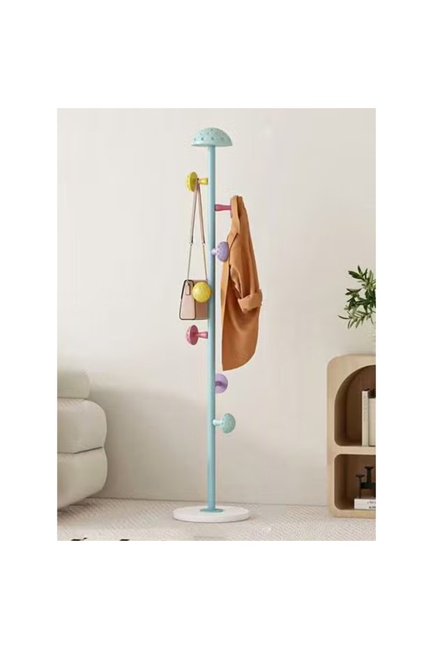 Colorful Mushroom Clothes Rack 168cm Kids Indoor Coat Hanger Cute Floor Stand Storage