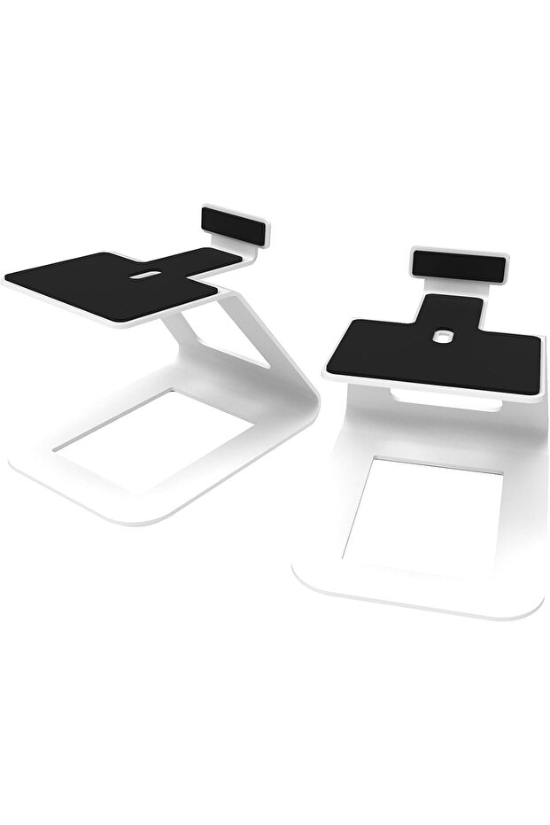 SE6W Elevated Desktop Speaker Stands for Bookshelf Speakers & Full-Size 5"-7" Studio Monitors