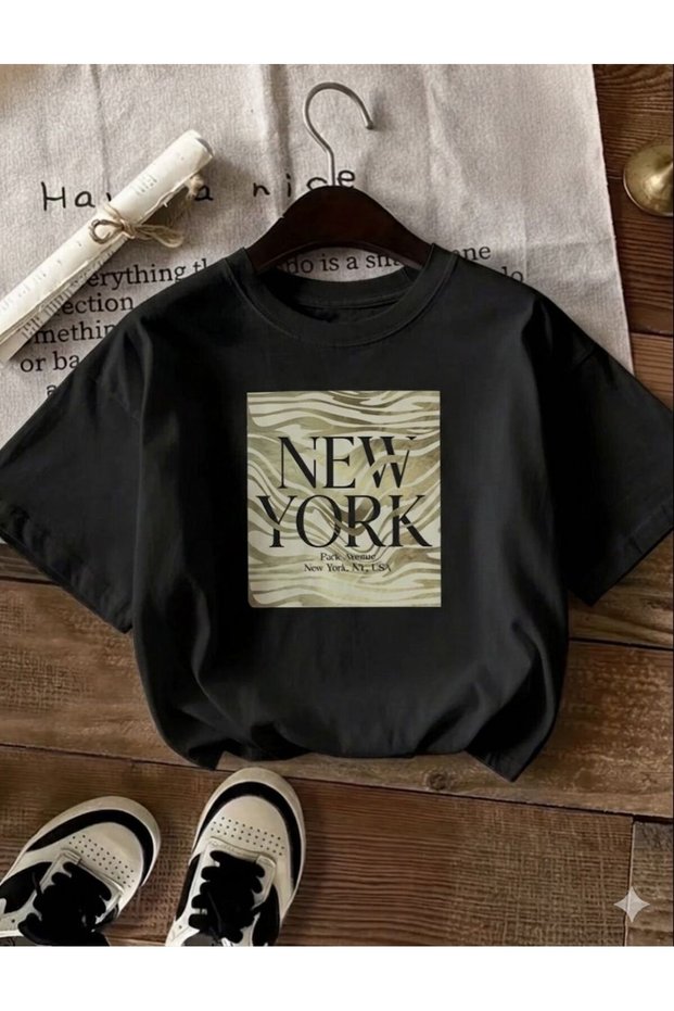 Women's New York Text Printed Tshirt