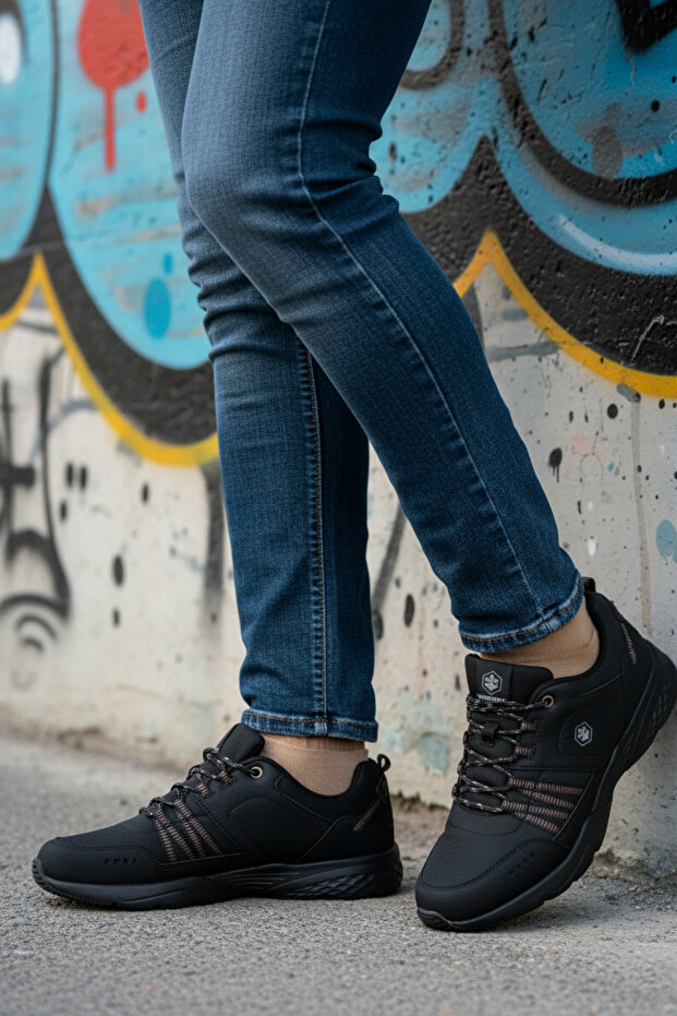 Mn-5367 Black Men's Comfort Casual Sneaker Shoes