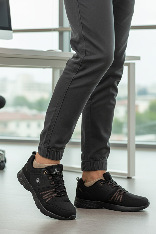 Mn-6796 Black Men's Comfort Casual Sneaker Shoes