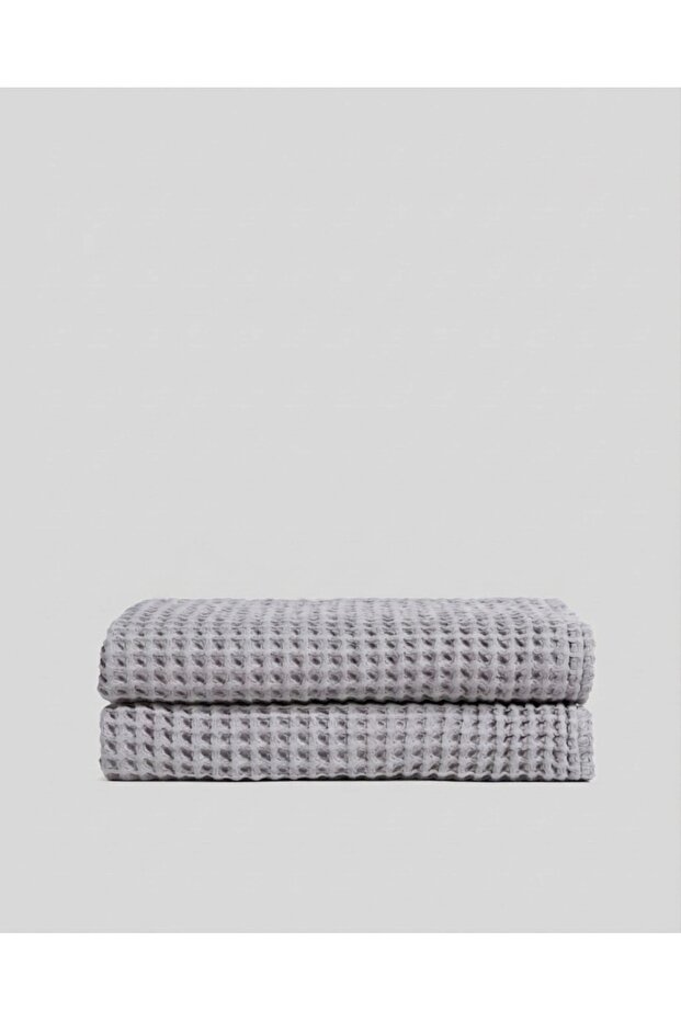 Premium Waffle 2-Piece Bath Towel Set 100% Cotton, Ultra Soft, Absorbent, Quick Drying, Bohemian, Minimalist