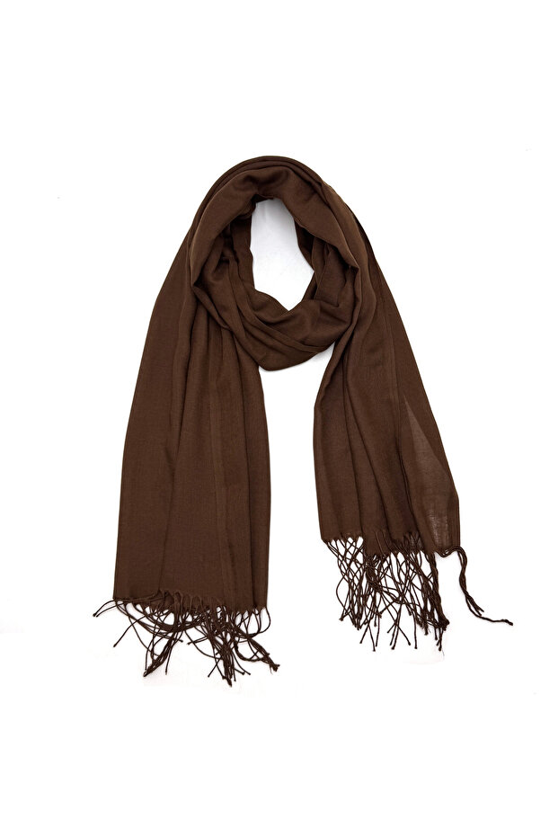 Cotton Viscose Pashmina Women's Shawl 180x70 Cm With Tassels High Quality 150 gr