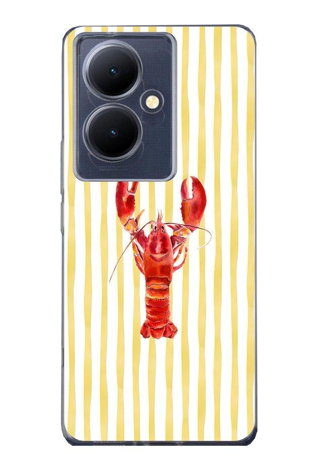 Vivo V29 Lite 5g Compatible Lobster Patterned Transparent Phone Case