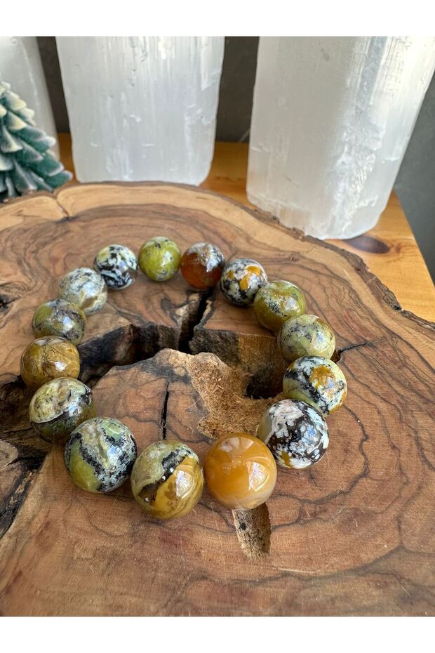 Green Opal Natural Stone Bracelet 13 mm