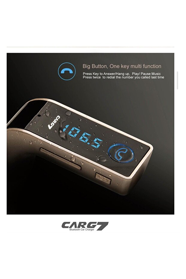 مشغل MP3 للسيارة بلوتوث FM Transmitter شاحن USB تشغيل موسيقى ومكالمات | Medina Shop