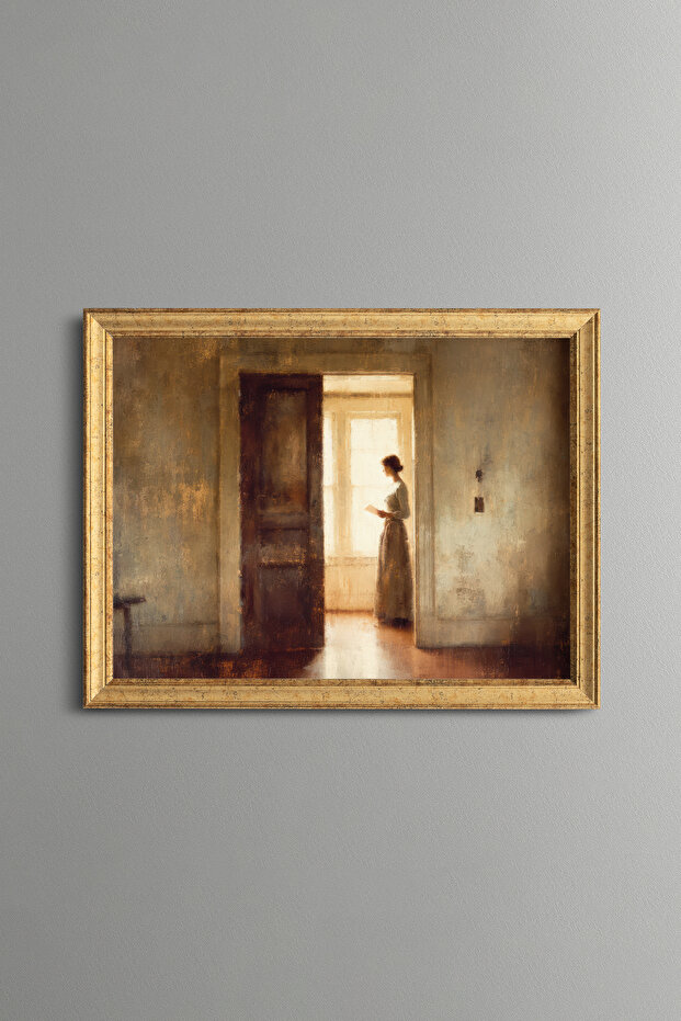 Gün Işığında Kadın - إطار منقوش بتصميم عتيق - موديل نحيف