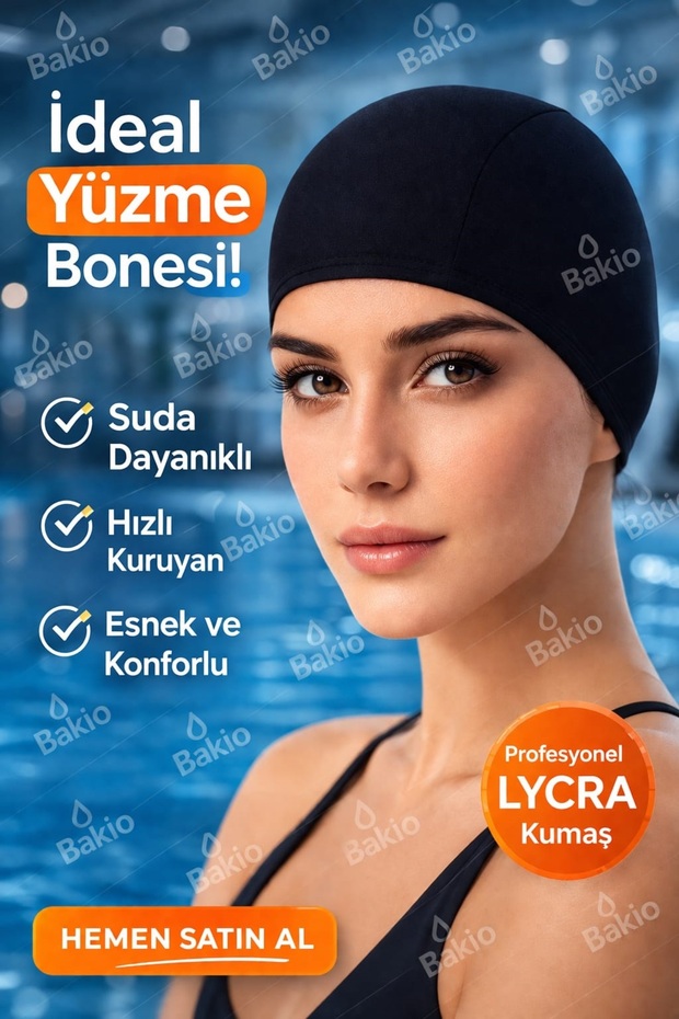 Stretch Fabric Swimming Cap – Flexible, Comfortable, Quick-Drying Sports Cap for Sea & Pool