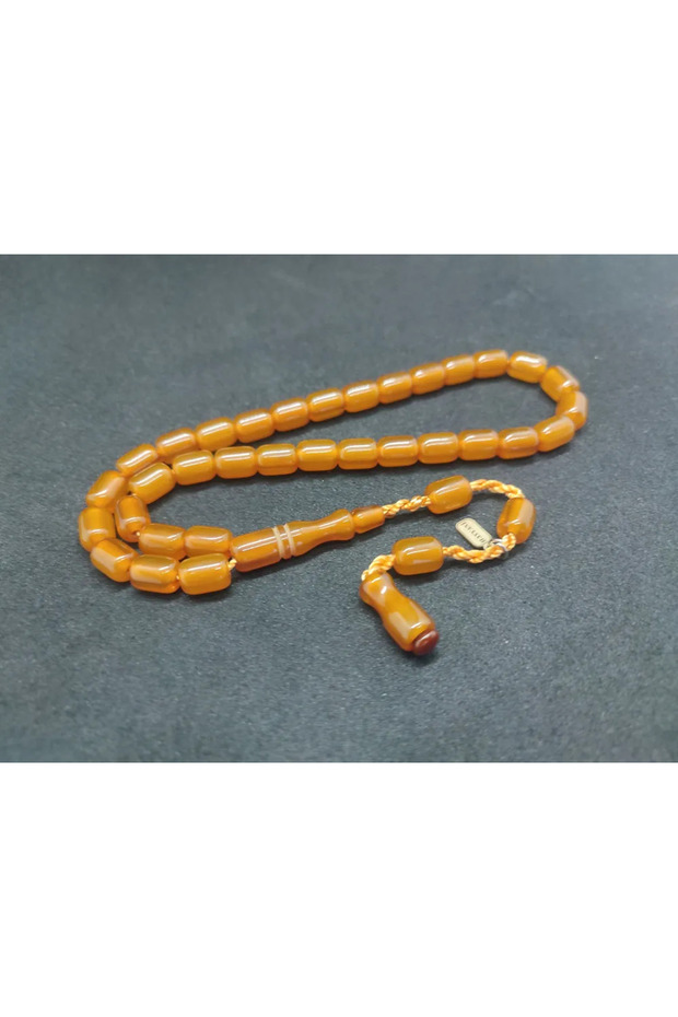 Hayyani Masterpiece Signed Hand-Stamped German Invoice Clasp Amber