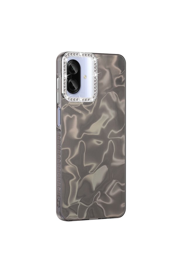 Compatible Case Esila Cover for Galaxy A07 Case with Airbag and Shiny Stone Detail Design