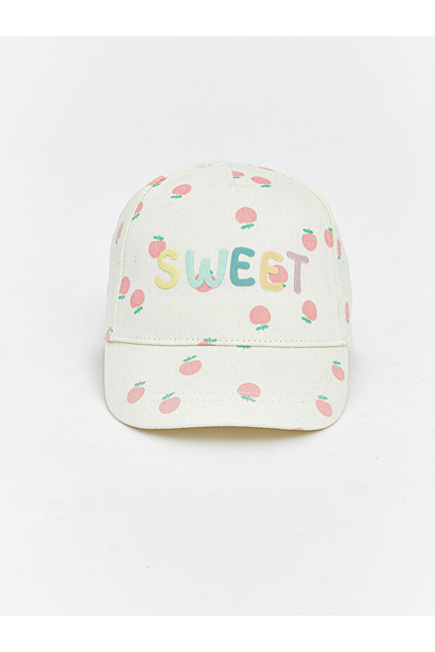 Ecru Sweet Letter Embroidered Baby Girl Cap Hat from Güli̇s Gi̇yi̇m