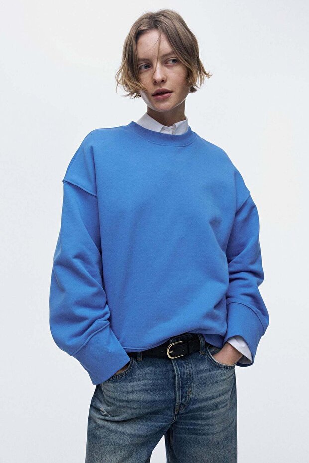 Oversized cotton sweatshirt