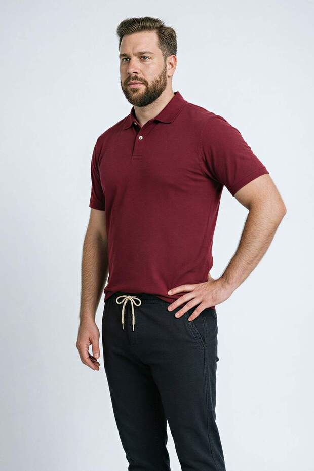 100% Cotton Plus Size Short Sleeve Polo T-Shirt H1650Ax26Sp